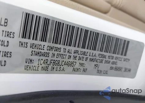 2018 Jeep Grand Cherokee Limited 4X4 from USA, damaged, VIN 1C4RJFBG8JC446057